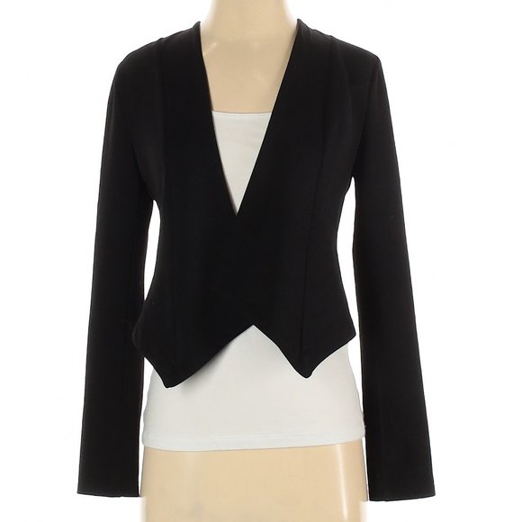 Romeo and Juliet Couture Solid Black Blazer - Picture 2 of 2